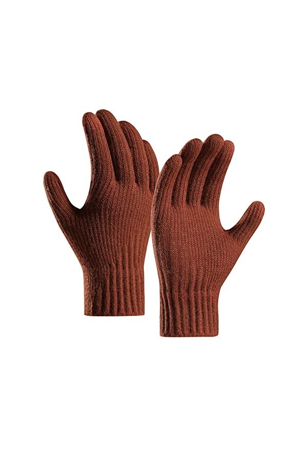 CreoQIJI Ensemble de bas en latex pour femmes dhiver pour garder au chaud Gants tactiles tricotés poignets élastiques doux G