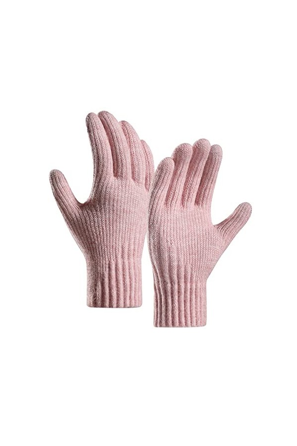 CreoQIJI Ensemble de bas en latex pour femmes dhiver pour garder au chaud Gants tactiles tricotés poignets élastiques doux G