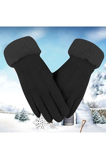 Moufles pour femme isolées par temps froid pour conduire au chaud pour lhiver froid et envoyer des textos tactiles Gants tri