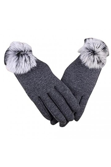 Gants dhiver pour femme - Doublure thermique - En polaire - Extensible - Laine - Moufles chaudes - Gants de course - Cadeaux