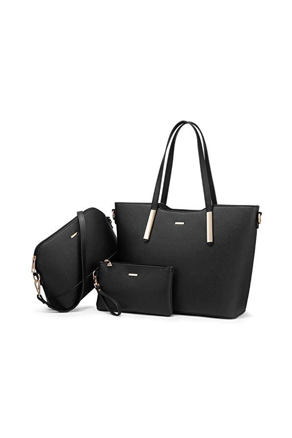 LOVEVOOK Sac à Main Femme Sac à épaule Sac à bandoulière femme Grand sac fourre-tout pour femme pour Collège Affaires, Ensemb