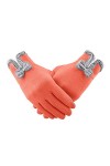 HANXIULIN Gants dhiver chauds pour femme - Doublure thermique - Moufles avec doublure en polaire chaude - Gants en fourrure 
