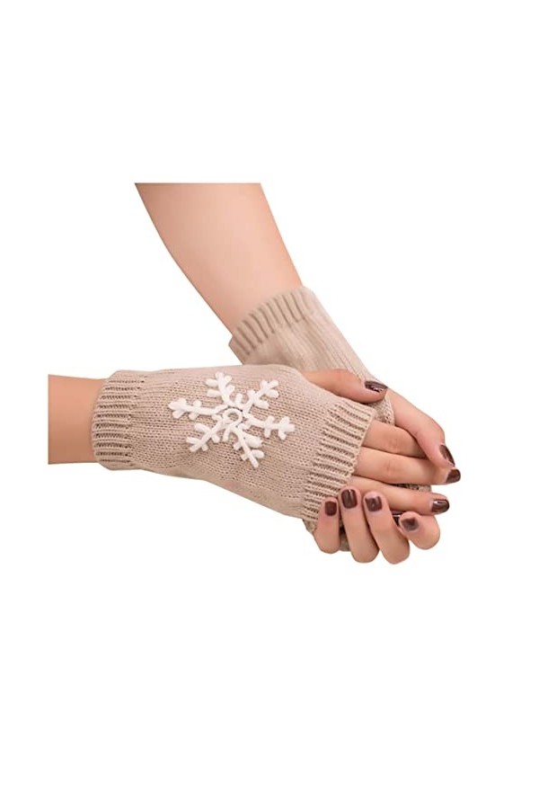 Gants dhiver tricotés sans doigts Gants dhiver tricotés Manchettes extensibles tricotées poignet hiver chaud jambes chauffe