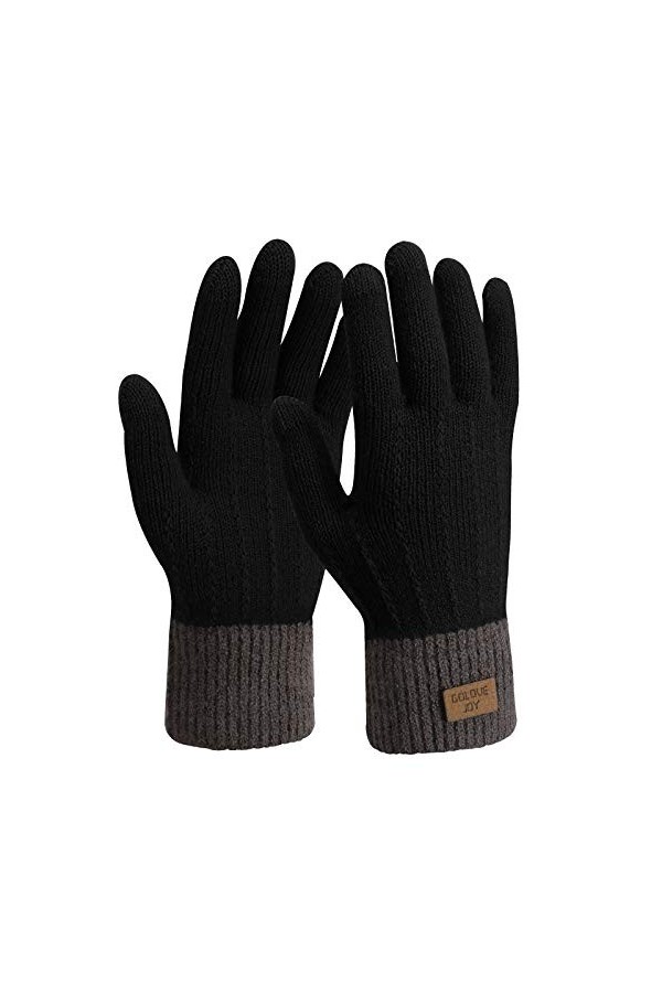 TAGVO Gants Hiver Chauds tricotés à écran Tactile pour Femmes,Tricotés Gants de Travail antidérapants en Polaire Chaude élast