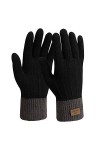 TAGVO Gants Hiver Chauds tricotés à écran Tactile pour Femmes,Tricotés Gants de Travail antidérapants en Polaire Chaude élast
