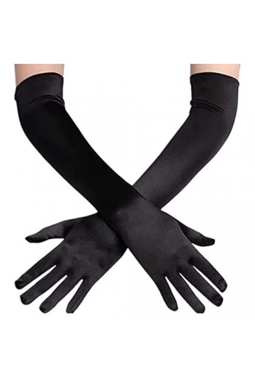 Butyeak Gant de Danse pour Femme, Satin Gants De Coude, Gants De Mariée, Longs Gants De Soirée, Gant Opéra, Gants de Mariage,