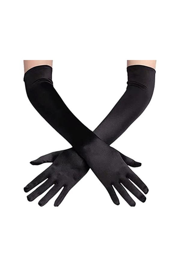 Butyeak Gant de Danse pour Femme, Satin Gants De Coude, Gants De Mariée, Longs Gants De Soirée, Gant Opéra, Gants de Mariage,