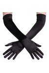 Butyeak Gant de Danse pour Femme, Satin Gants De Coude, Gants De Mariée, Longs Gants De Soirée, Gant Opéra, Gants de Mariage,