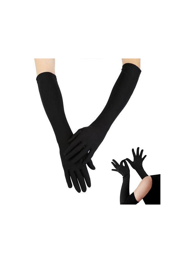 Butyeak Gant de Danse pour Femme, Satin Gants De Coude, Gants De Mariée, Longs Gants De Soirée, Gant Opéra, Gants de Mariage,