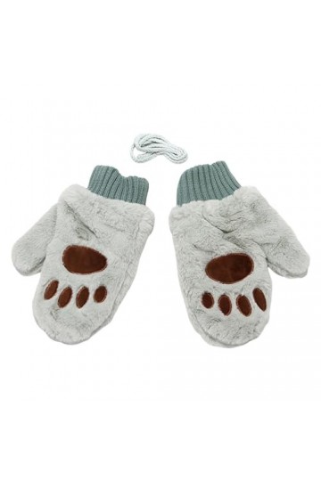 Caxndycing Gants dhiver pour femme - Moufles en peluche - Moufles en peluche - Gants dhiver mignons en plein air - Intérieu