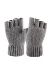 BYNYXI Demi-Gants, Gants tactiles Gants dhiver tricotés Coton élastique Moufles Gants tricotés Femme Homme Gants sans Doigts 