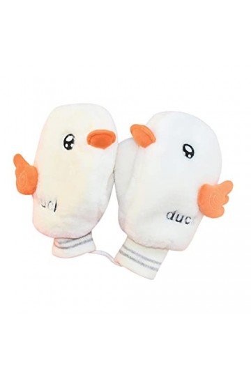 UnoSheng Gants mignons pour enfants Gants dextérieur Cou Caneton Moufles souples Cyclisme Hiver Dessin animé Gants chauds po