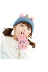 DUHGBNE Garçons Top Flip Gants Cartoon avec Moufles pour tout-petits Doigts Laine Semi-hiver Cabrio Cover Gants Cachemire Gan