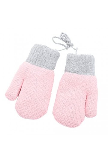 kaixinbukaixin Gants doublés en Molleton Enfants Tout-Petits Gant Tricoté Moufles en Molleton Fuzzy Doigt Complet Gants Dext