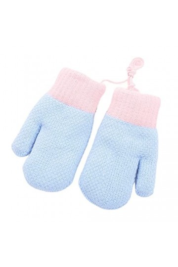 kaixinbukaixin Gants doublés en Molleton Enfants Tout-Petits Gant Tricoté Moufles en Molleton Fuzzy Doigt Complet Gants Dext