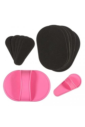 Lot de 10 Coussinets dépilation, Gant dépilation pour enlever les poils de la Moufle dépilation de 2 Tailles 8 Papiers de 