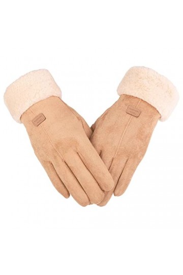 Gants Tactiles Polaire Femme Elegant Moufles Doublure en Molleton Moufles Chaude et Epaisse Gant Peluche Snowboard Moufle Adu