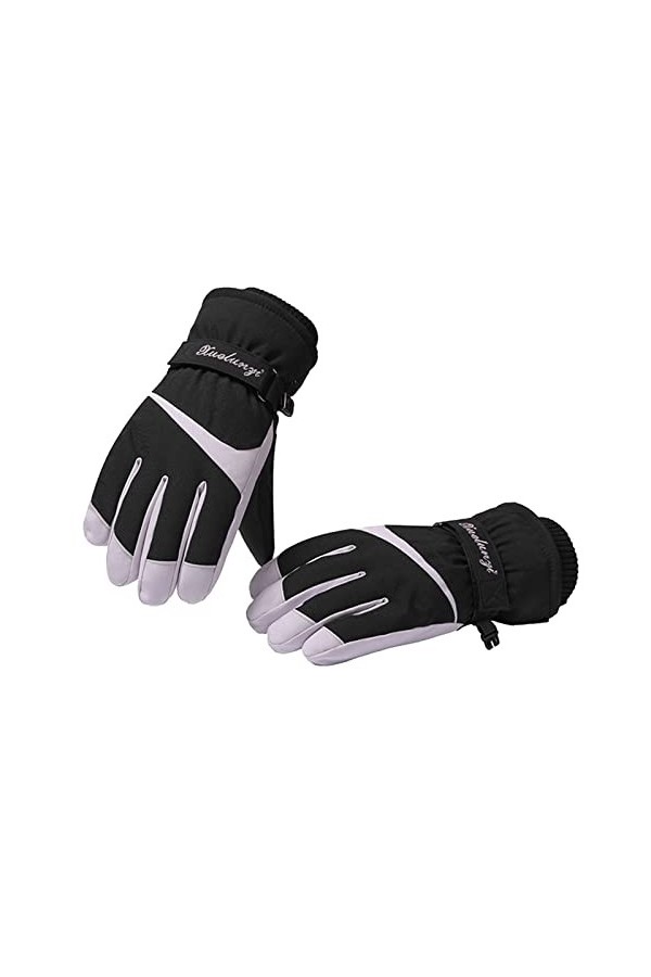 IQYU Gants Écran Tactile Femme Moufles de Ski Hiver Chaud Épais Coupe-Vent Imperméable Moufles déquitation Extérieur Danse d