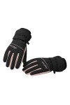 LOIJMK Moufles de ski pour femme - Chaudes - Épaissies - Coupe-vent - Imperméables - Moufles déquitation dextérieur - Gants