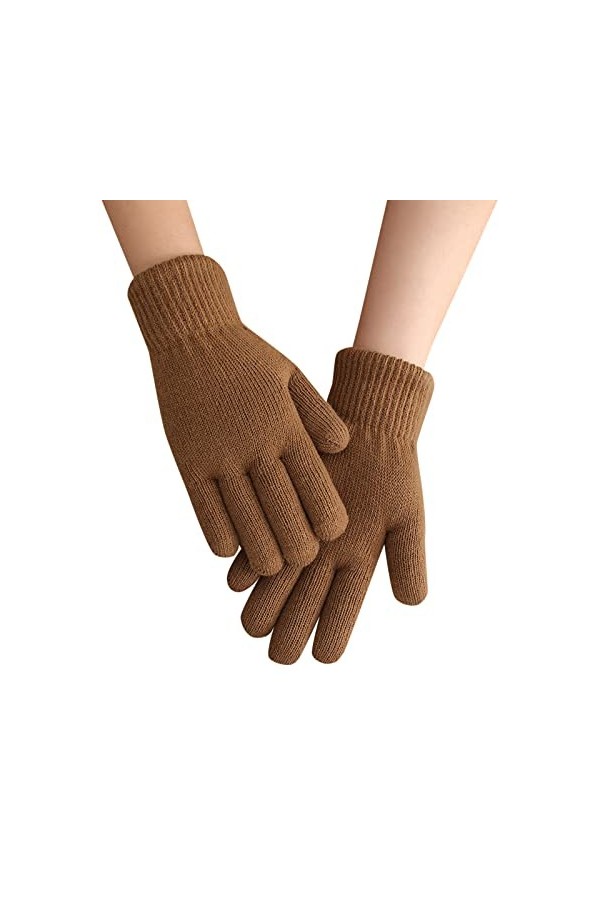 Gants dhiver pour femme - Moufles en tricot - Gants en tricot - Gants de ski chauds - Coupe-vent - Gants en tricot - Pour le