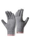 Gants tricotés pour femme - Moufles en tricot - Gants pour femme - Pour le ski - Chaud - Coupe-vent - Gants en tricot - Gants