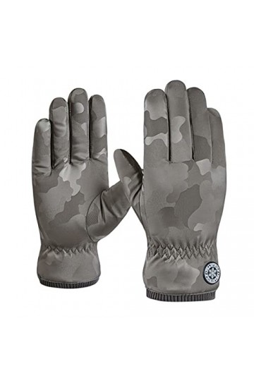 Moufles pour femme par temps froid - Gants de ski dhiver imperméables et épais - En velours - Chaud - Coupe-vent - Protectio