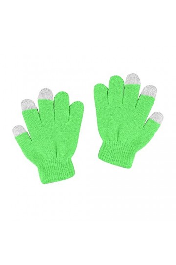 Gants de cyclisme extensibles en laine pour enfants - Gants tricotés sans gants avec poches - Moufles pour femme - Pour temps