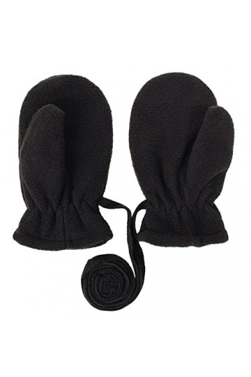 Adorables moufles en peluche pour enfants avec cordon en polaire pour temps froid, hiver, neige, gants pour doigts complets, 