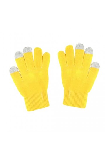 Gants de cyclisme extensibles en laine pour enfants - Gants tricotés sans gants avec poches - Moufles pour femme - Pour temps
