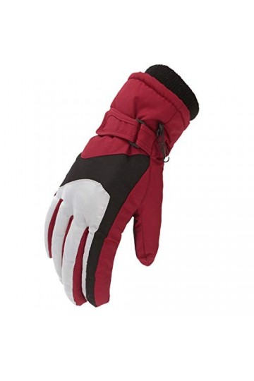 YCBMINGCAN Pour le ski, moufles de sports dhiver gants de plein air neige coupe-vent garçon gants manchons noirs carnaval, r