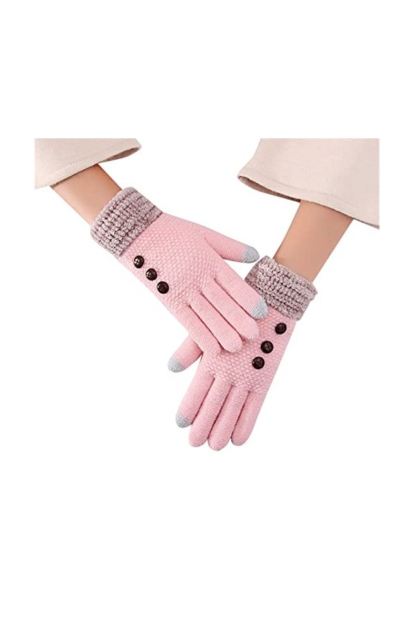 Gants tricotés femme hiver stretch gants doigts sport automne hiver pour ski course gants anniversaire pour femme équitation 