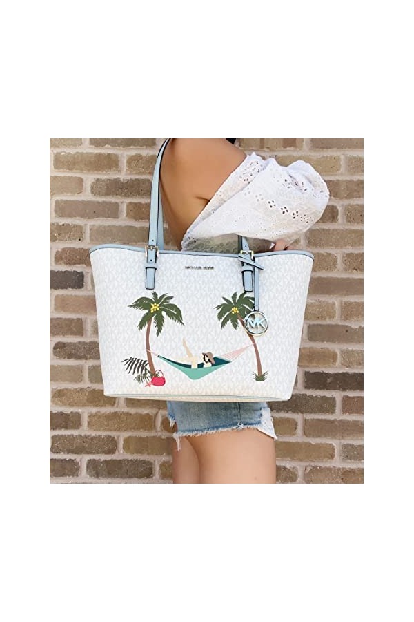 Michael Kors 35T2S5CT8BBRW Sac taille unique, Blanc.