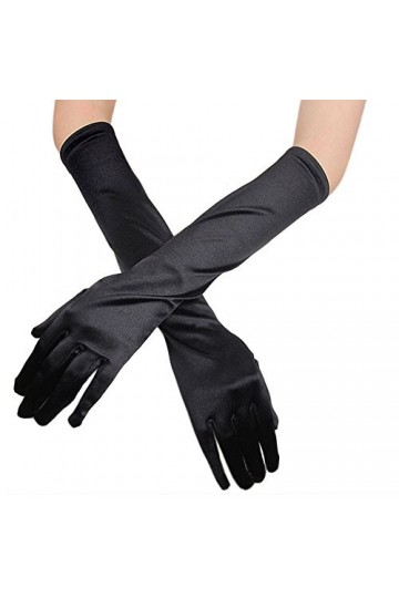 Gants de fête, dopéra longs pour femme, gants de bal de fin dannée, gants en satin pour femme, moufles pour temps froid dh