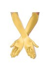 Gants de danse en satin pour femme - Longueur des doigts - Gants dopéra des années 1920 - Moufles pour enfant jaune, taille