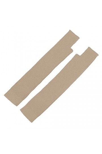 Moufles chaudes avec trou de bras avec manche de pouce pour femme - Gants chauds tricotés sans doigts - Gants mélangés pour f