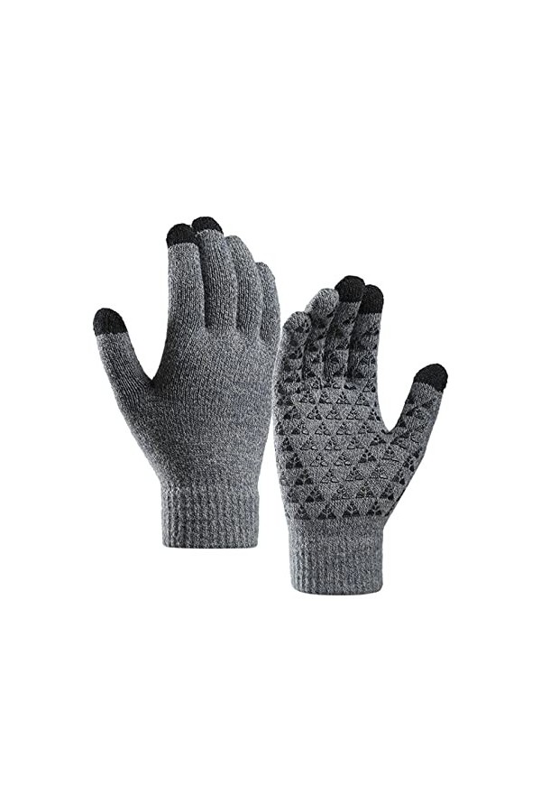 Gants dhiver pour femme - Écran tactile - Moufles en tricot - Automne - Hiver - Sport - Vélo - Protection contre le froid - 