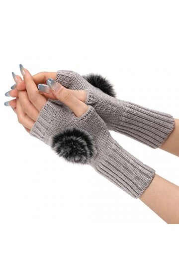Mitaines Mitaines Gants Vêtements Accessoires Gants Tricot Gants Tricot Noir Long Unisexe pour Moufles Doux Chaud, gris, tail