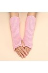 Mitaines sans doigts poignet mitaines tricotées mitaines tricotées hiver automne jambes chauffe-mains moufles douces et chaud