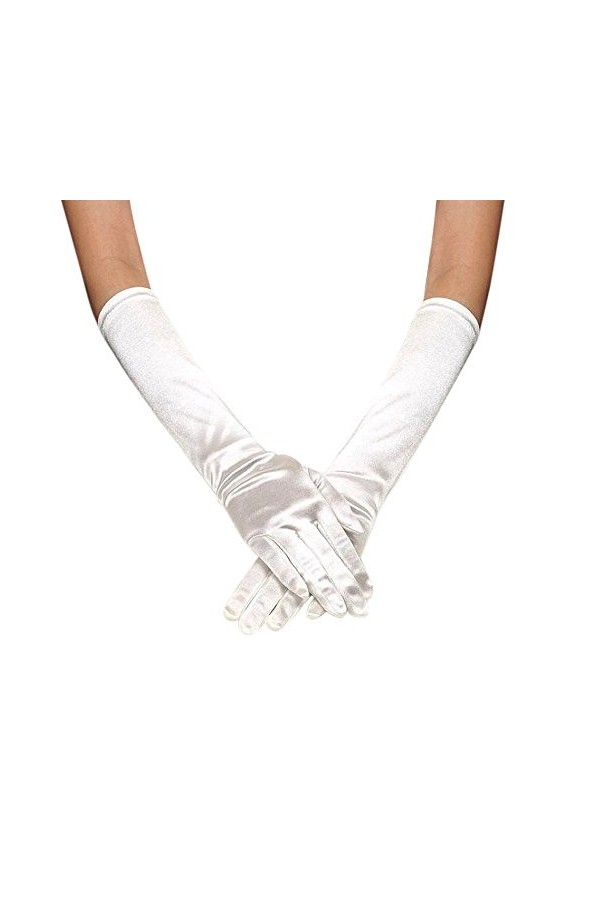 Gants de fête, dopéra, de soirée, de mariage, de bal de fin dannée, gants en satin pour femme, moufles pour lhiver chauffé