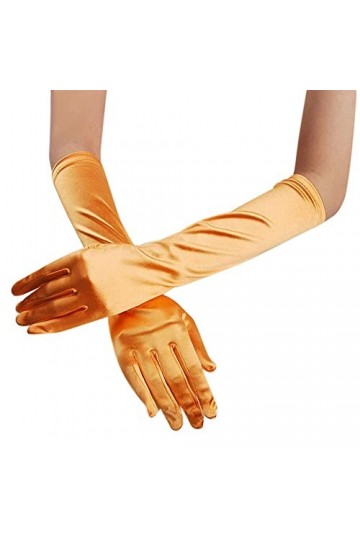 Gants de fête, dopéra, de soirée, de mariage, de bal de fin dannée, de mariage, de satin, moufles pour femme, par temps fro