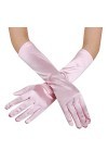 Gants de fête, dopéra, de soirée, de mariage, de bal de fin dannée, de mariage, de satin, moufles pour femme, par temps fro