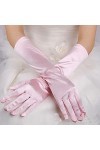 Gants de fête, dopéra, de soirée, de mariage, de bal de fin dannée, de mariage, de satin, moufles pour femme, par temps fro