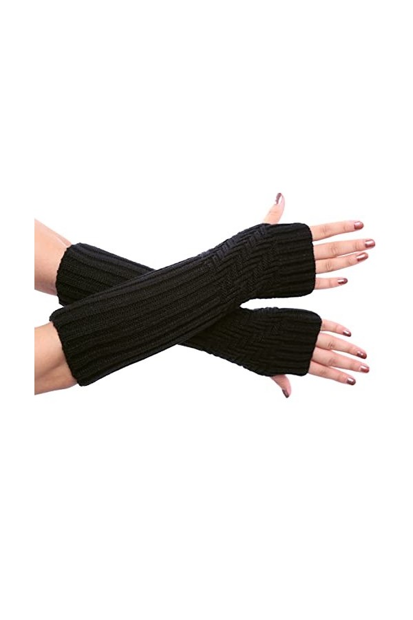 Mitaines Mitaines Poignet Mitaines Tricotées Cosplay Bras Tricoté Poignet Hiver Automne Jambe Chauffe-mains Moufles Douces Ch