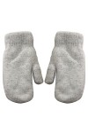 1 paire de moufles pour femme à double couche, extensibles, douces, épaisses, résistantes au froid, couleur unie, pour lauto