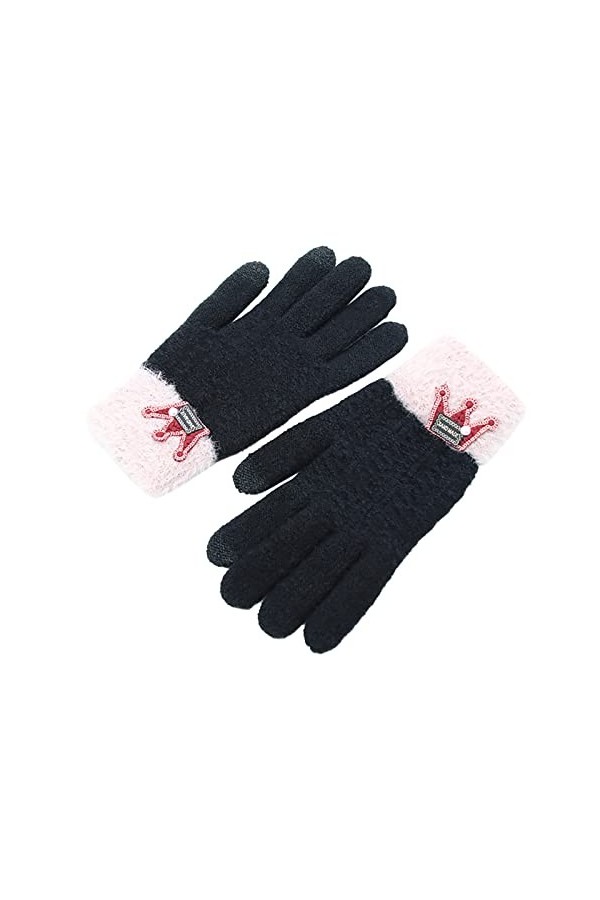 Moufles de ski pour homme et femme - Hiver chaud - Tricot coupe-vent - Imperméable - Golves - Gants déquitation - Costume de