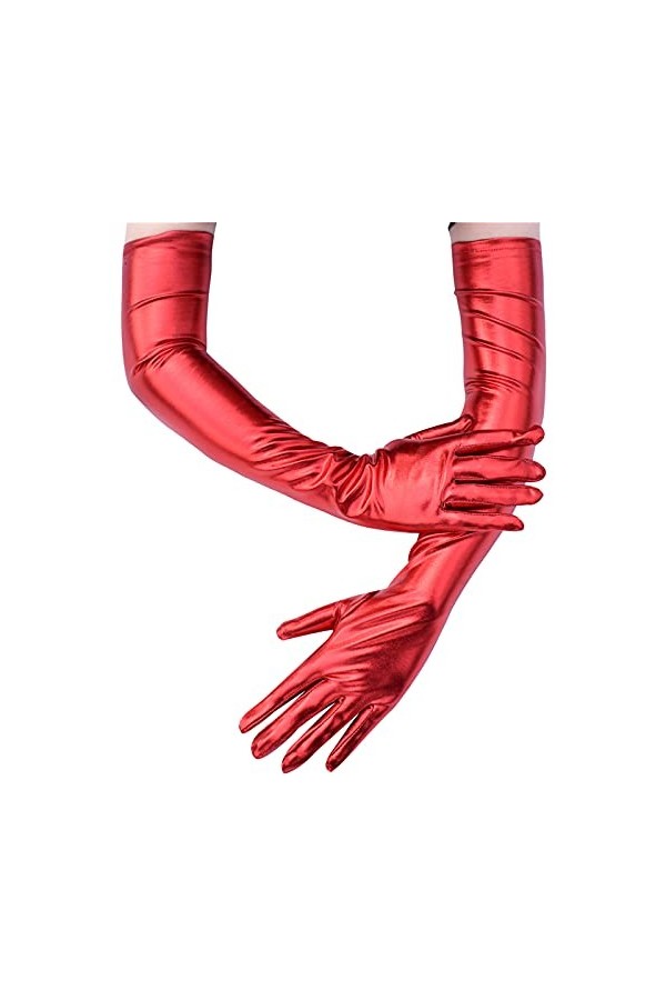 HANXIULIN Gants longs chauffe-bras moufles extensibles mitaines longueur manches gants tricot gants chauds femmes chauffe-pou