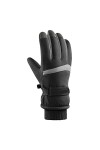 Hiver Premium Travail et Ski Downhill Gants Moufles en Cuir Imperméable Hommes Femmes Moto Oreilles Cache-oreilles Femmes Noi