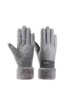 Caxndycing Gants dhiver chauds pour femme avec doublure en polaire Gants dhiver pour temps froid Moufles coupe-vent en daim