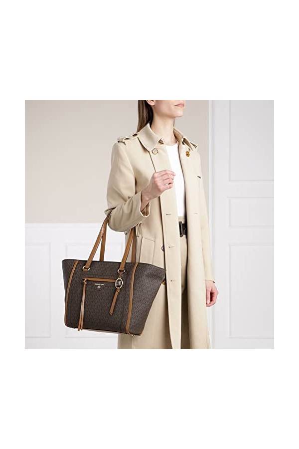 Michael Kors Carine MD Tote, Sac à Main Femme, Marrone Scuro