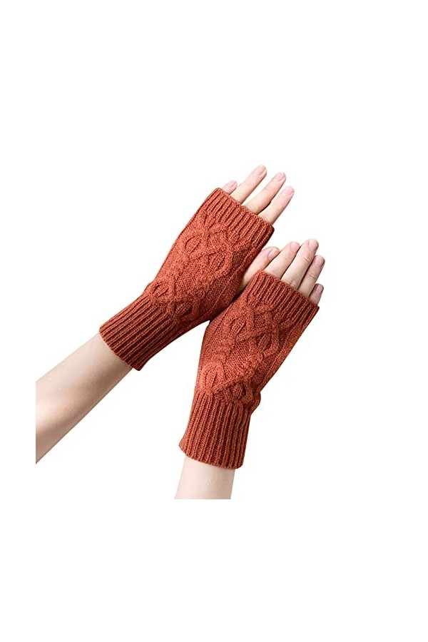 Gants Chauds Magiques Gants Tricotés,Packs Bonnet, éCharpe Et Gants Femme Gothique Accessoire Moufles Ski Homme Gants Avec Le